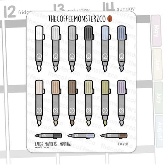 Large Marker Doodles Sticker Sheet
