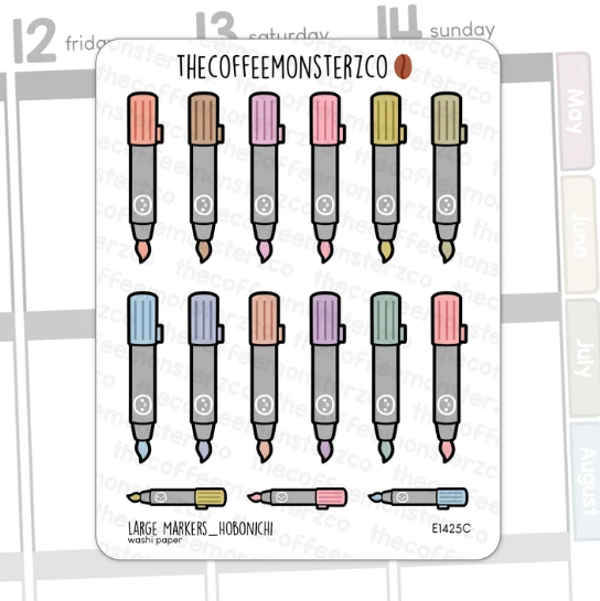 Large Marker Doodles Sticker Sheet