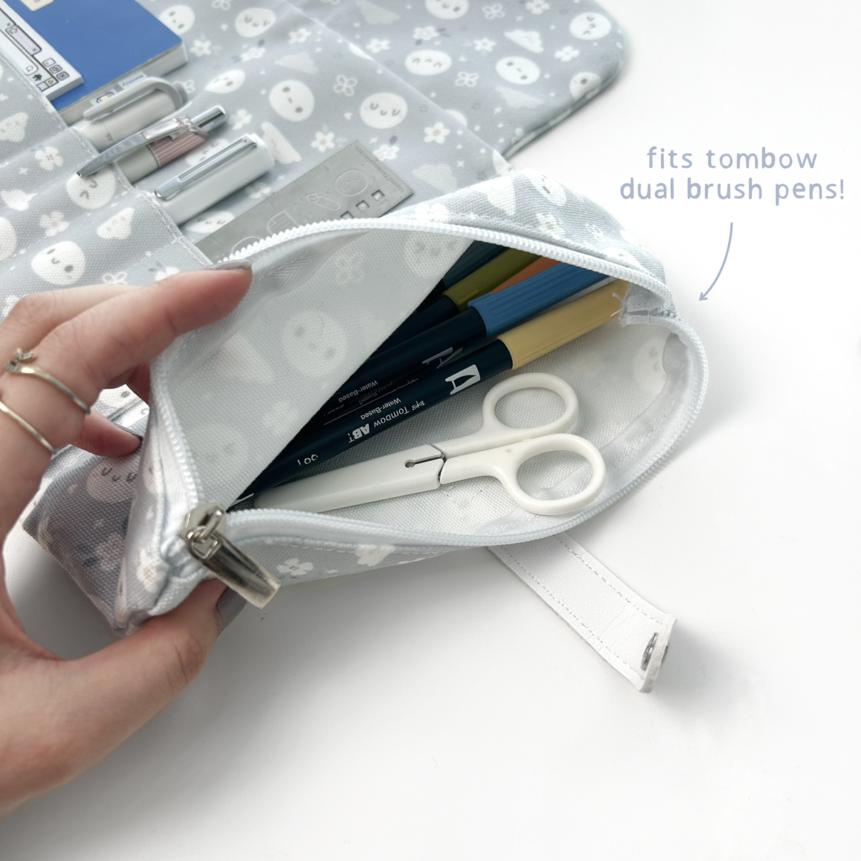 Grey Area Tri-Fold Stationery Pouch