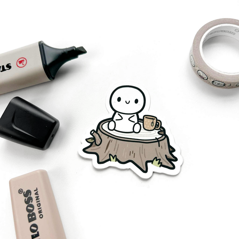 Mid-Afternoon Stump Vinyl Stickers