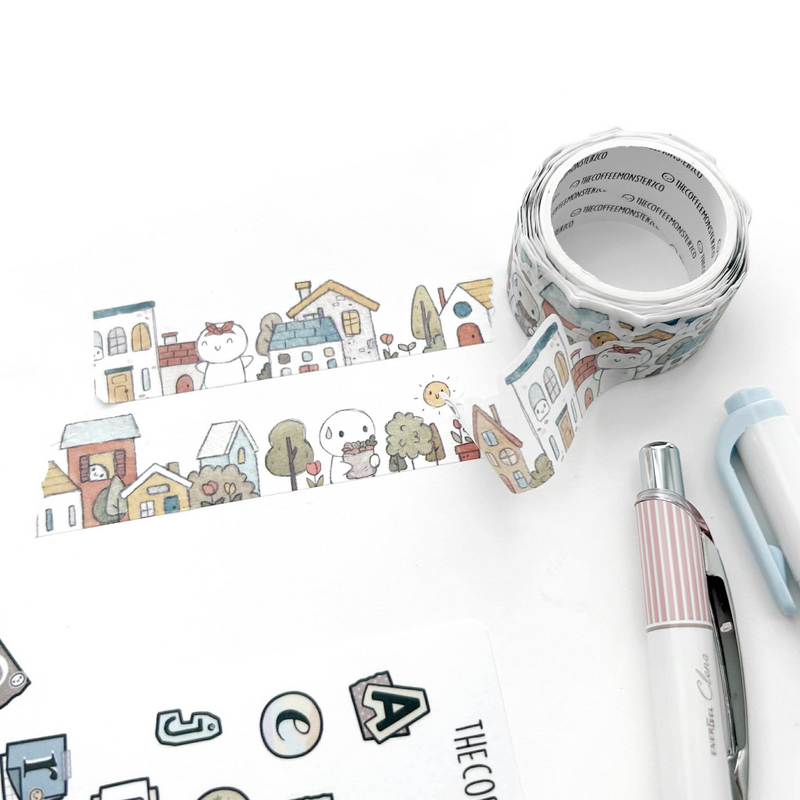A Sunny Neighbourhood Die Cut Washi Tape