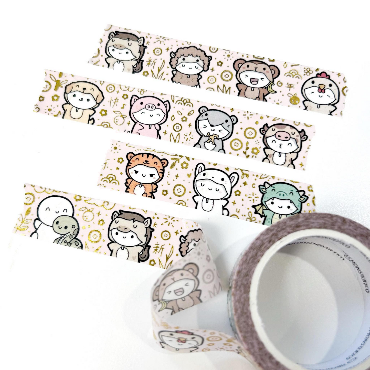 Chinese Zodiac Emotis Washi Tape - 15mm