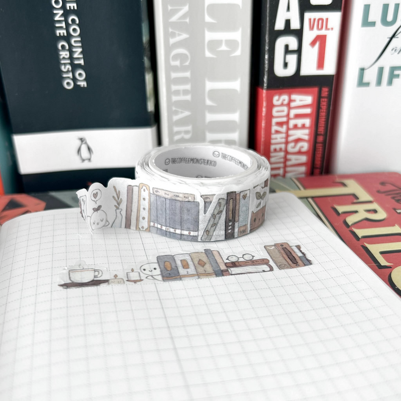 Painted Bookshelf Die Cut Washi Tape