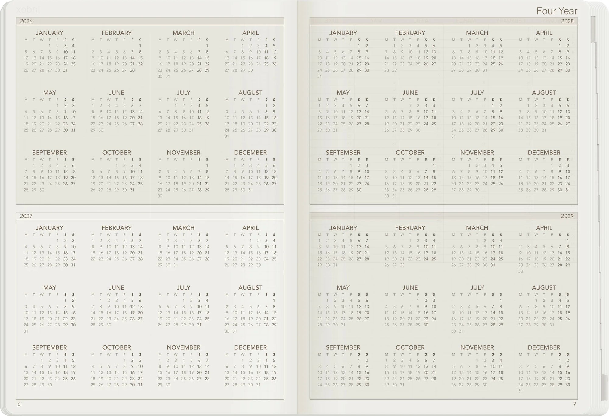 Wonderland222 A5 2027 Weekly Planner All-in-One Unstacked Weekends