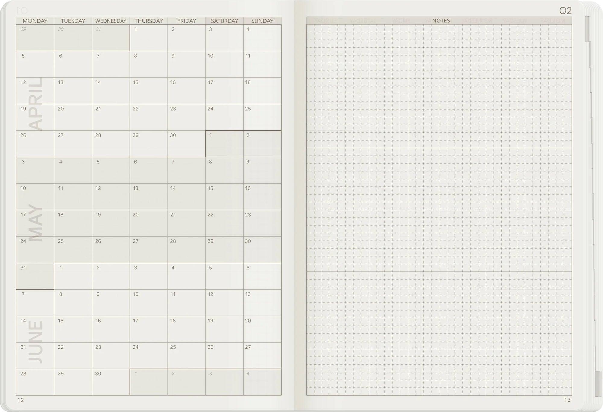 Wonderland222 A5 2027 Weekly Planner Core Horizontal