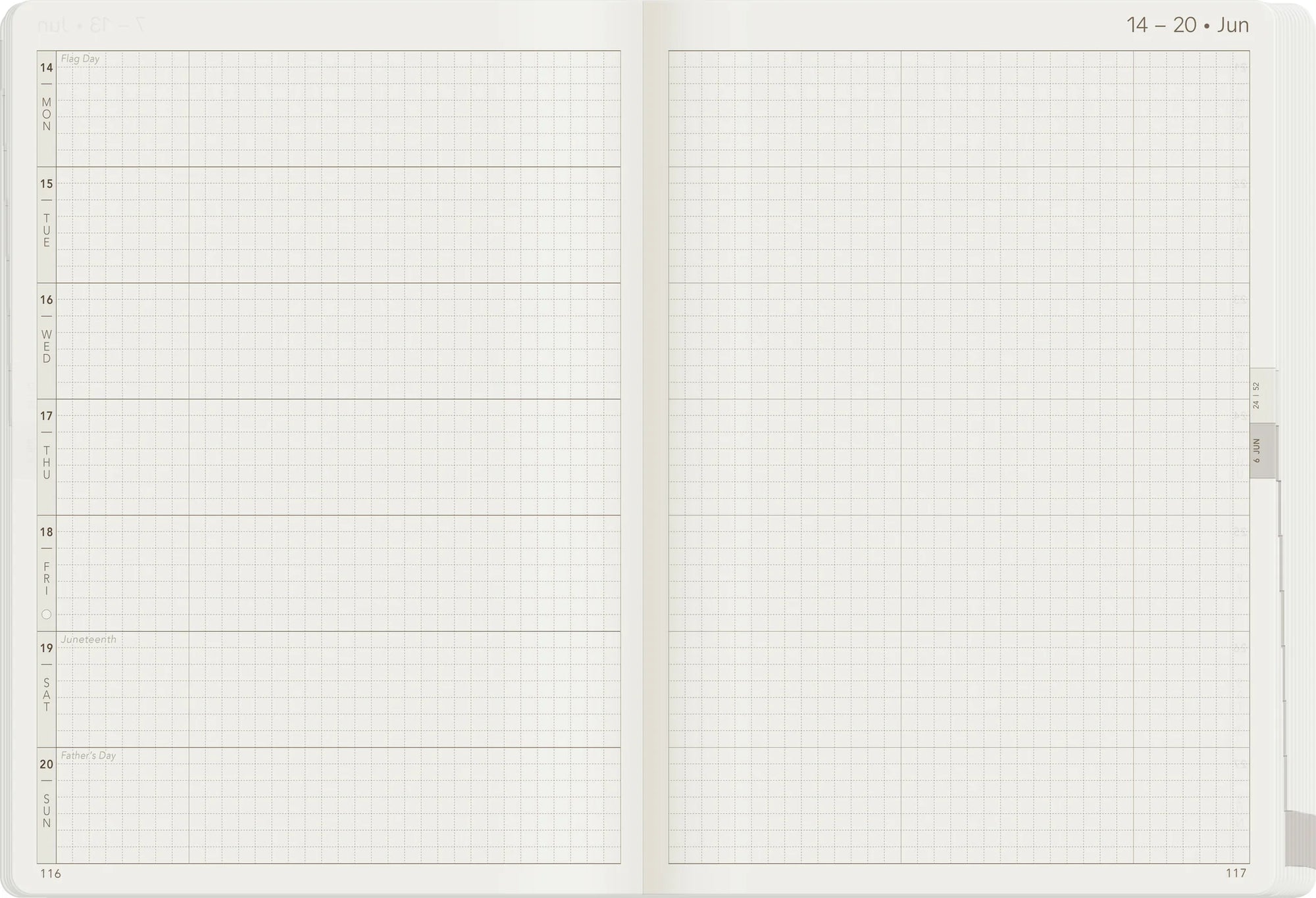 Wonderland222 A5 2027 Weekly Planner Core Horizontal