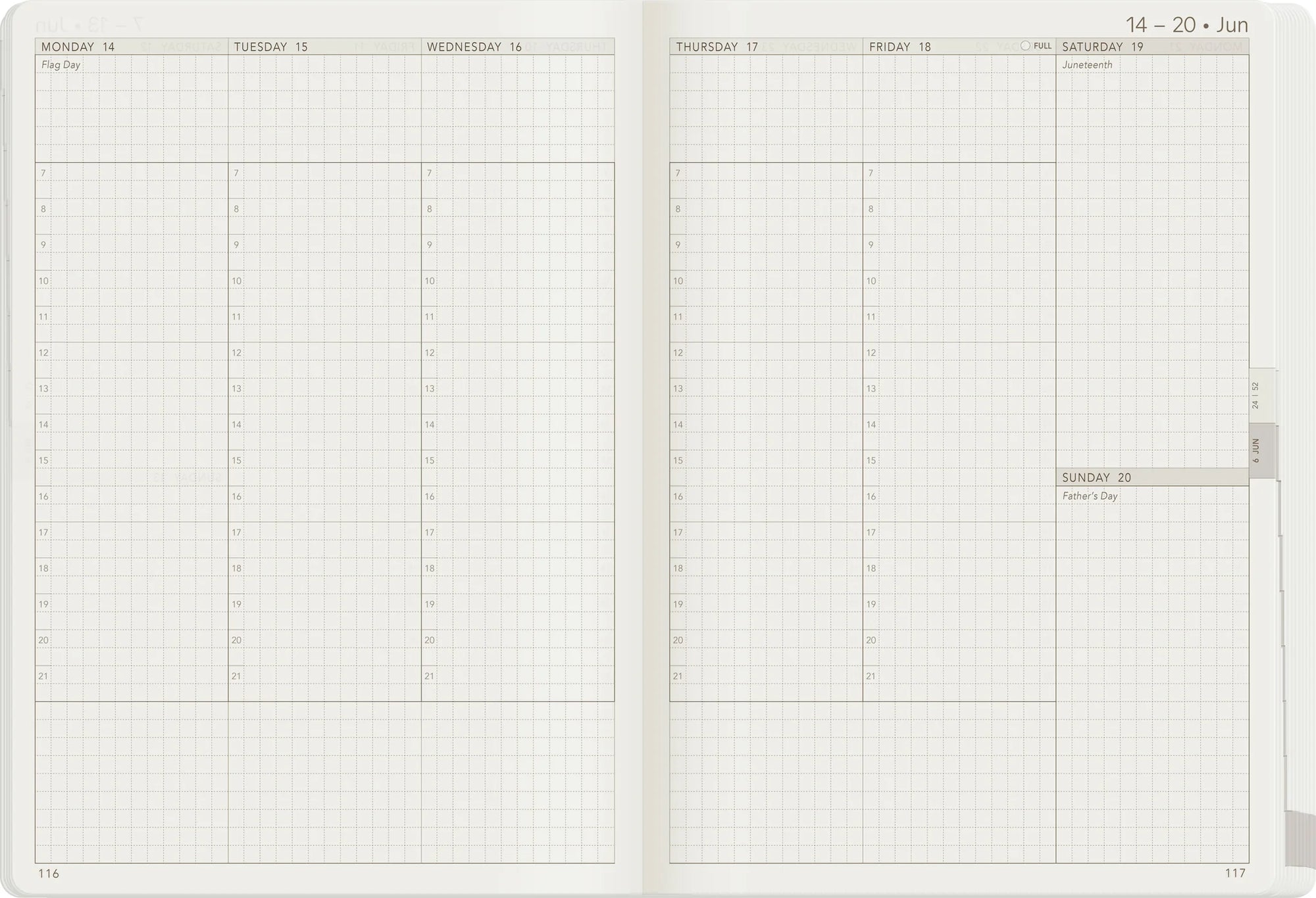 Wonderland222 A5 2027 Weekly Planner Core Stacked Weekends