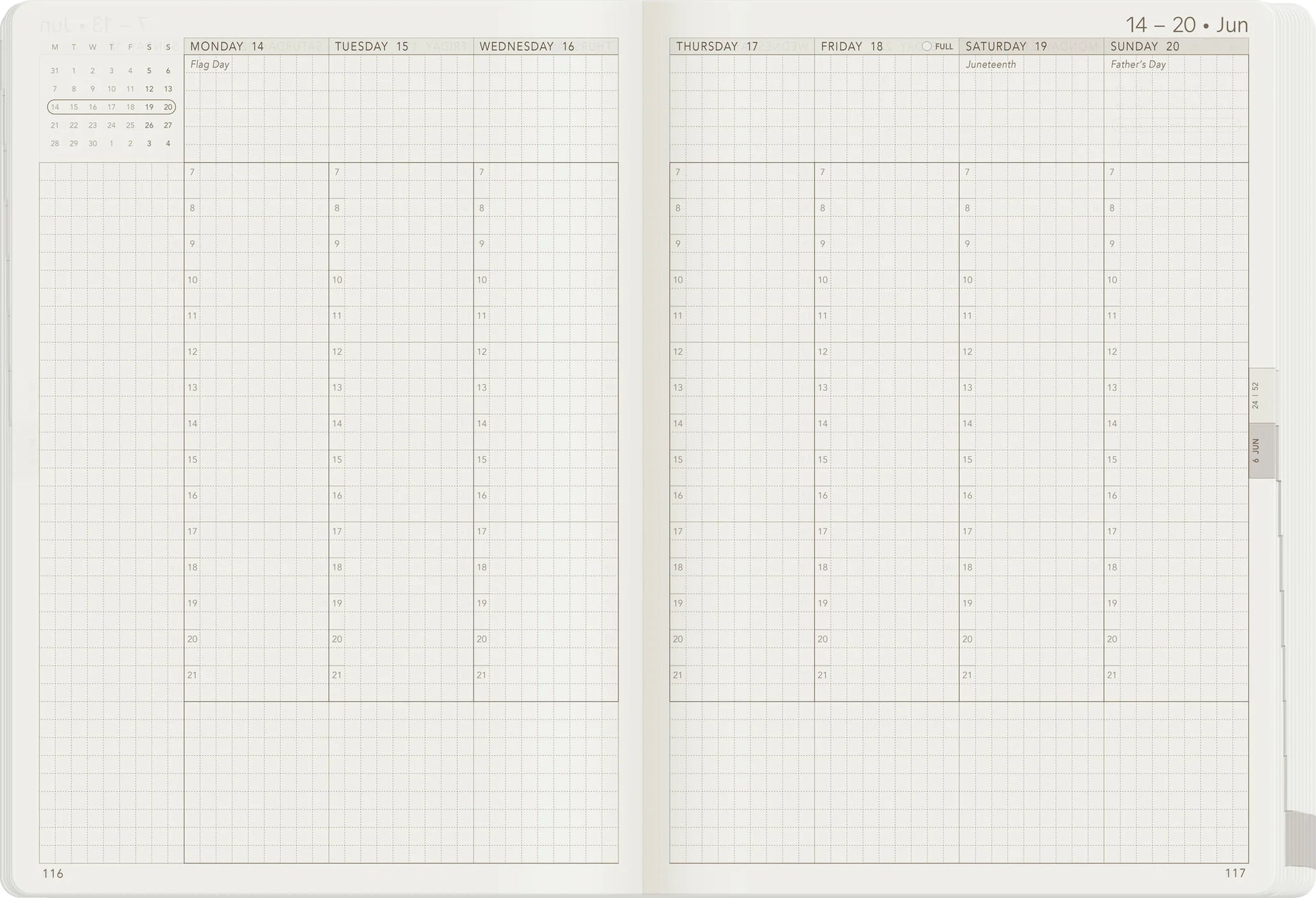 Wonderland222 A5 2027 Weekly Planner Core Unstacked Weekends