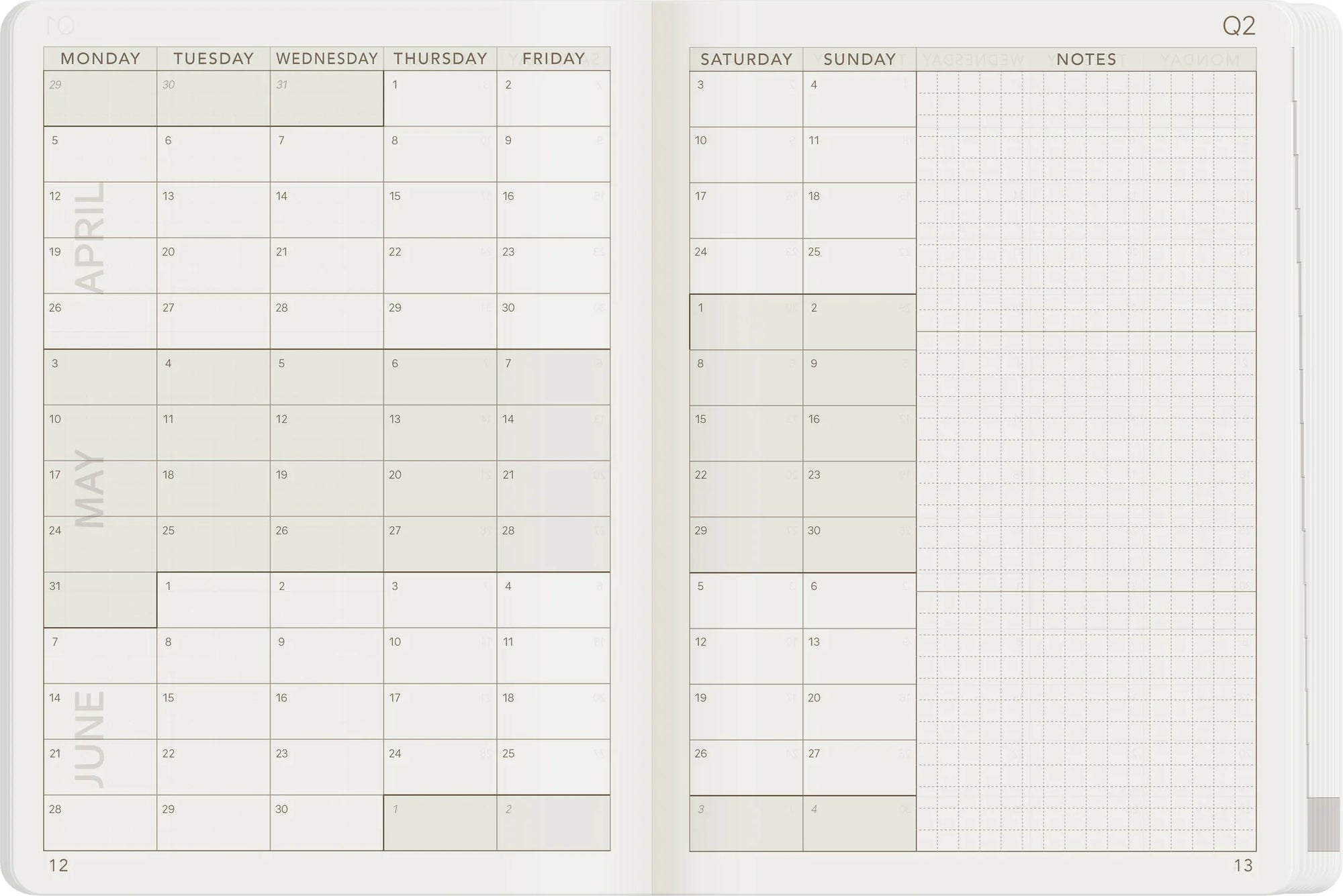 Wonderland222 A6 2027 Weekly Planner All-in-One Monthly