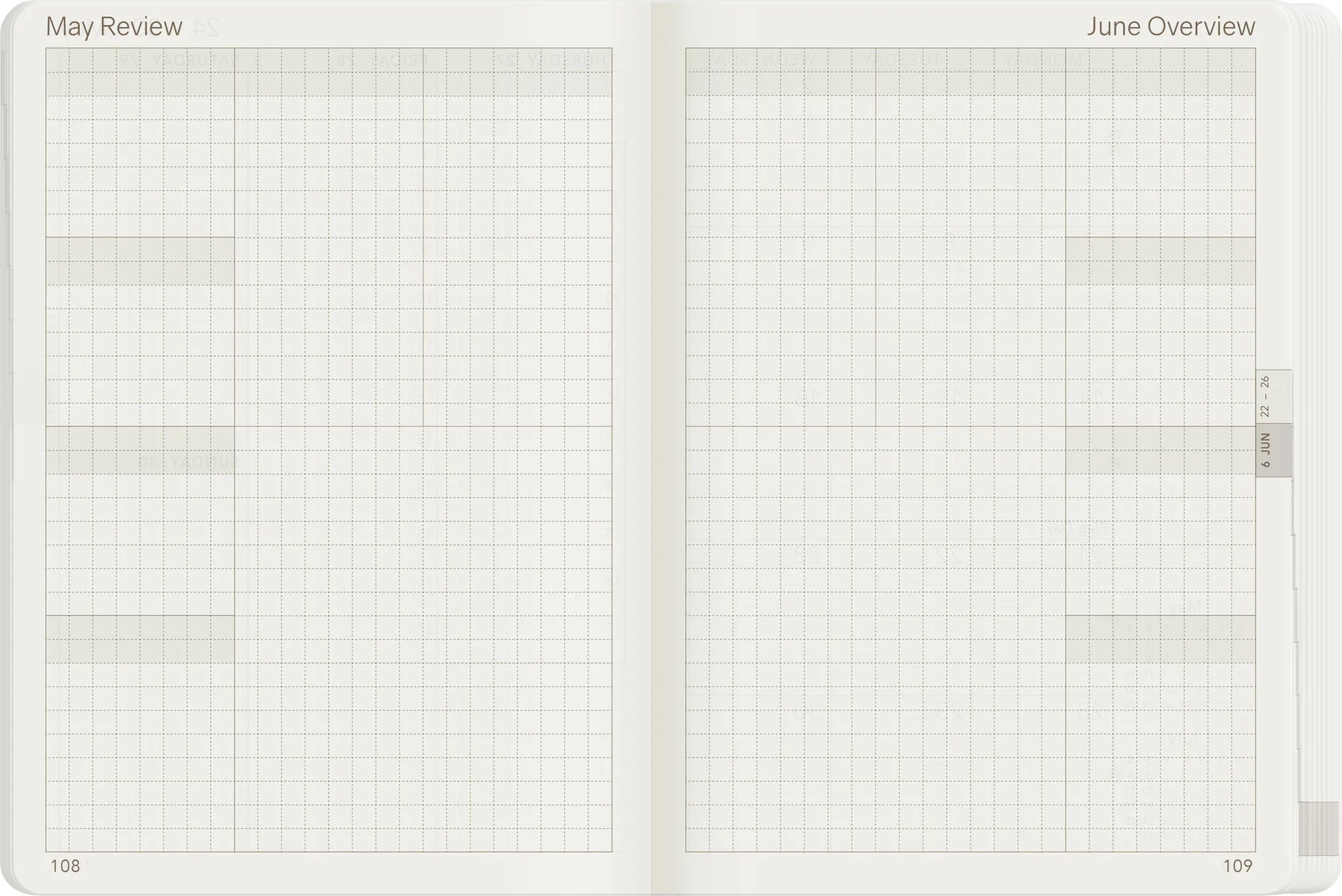 Wonderland222 A6 2027 Weekly Planner All-in-One Stacked Weekends