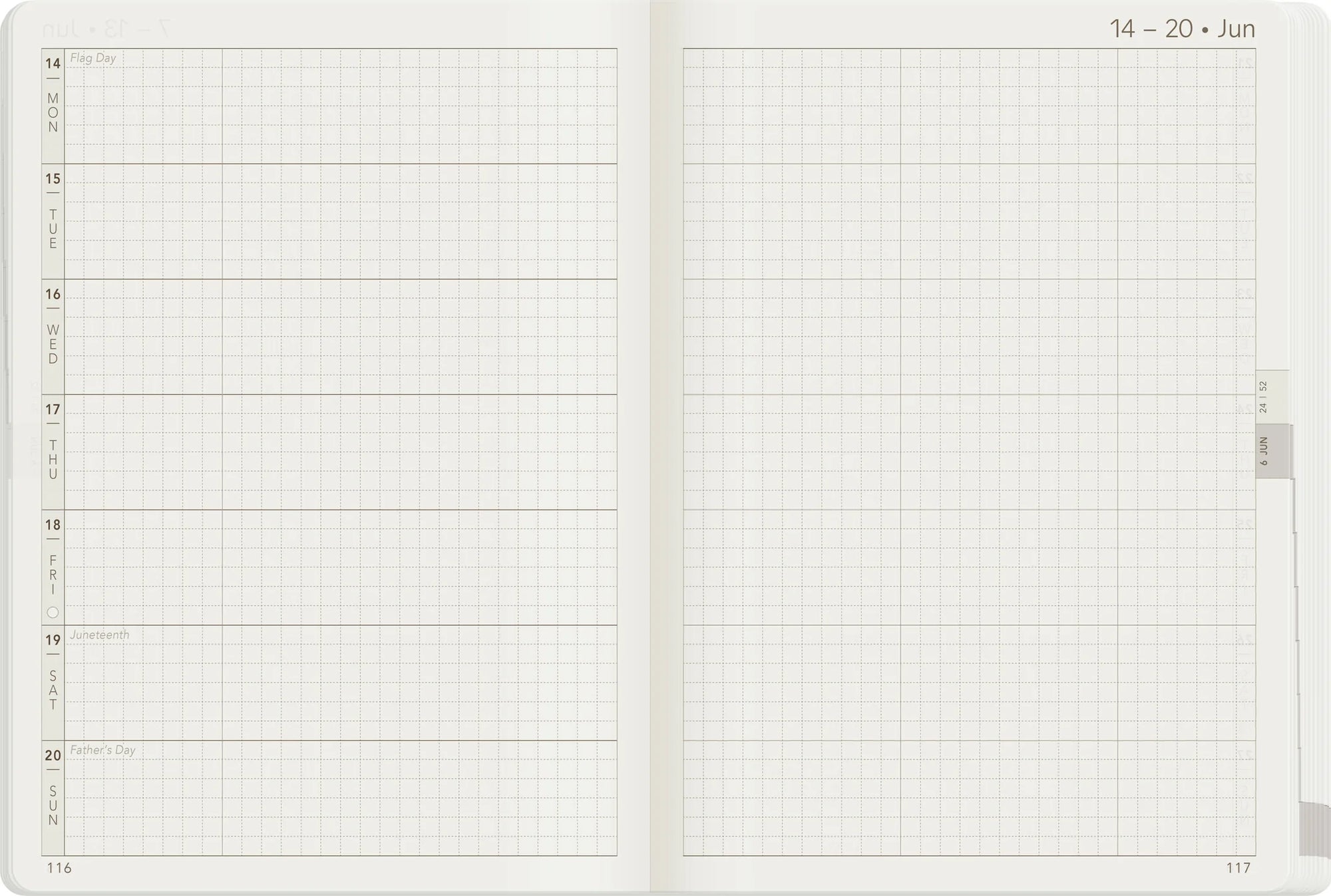 Wonderland222 B6 2027 Weekly Planner Core Horizontal