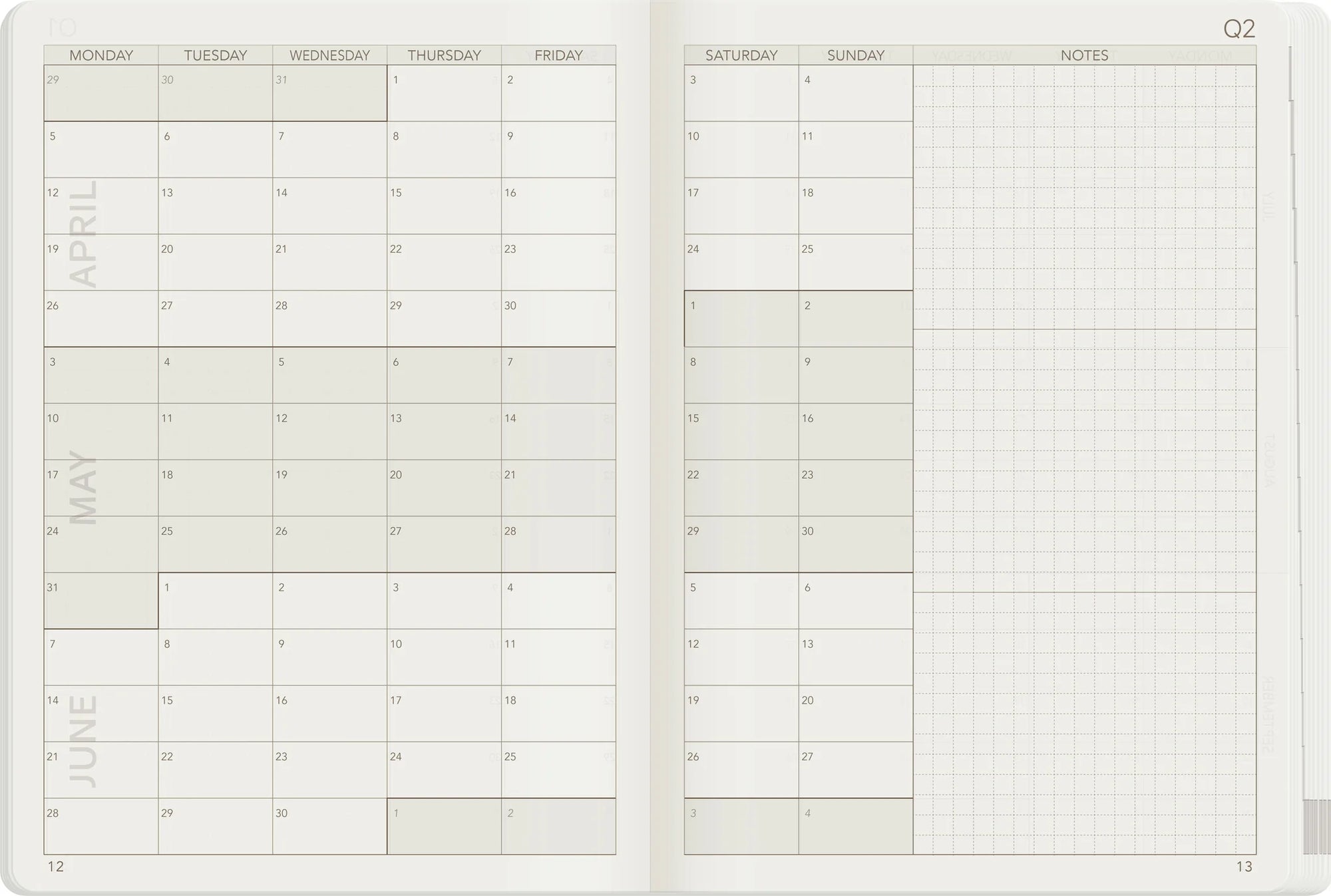 Wonderland222 B6 2027 Weekly Planner All-in-One Unstacked Weekends