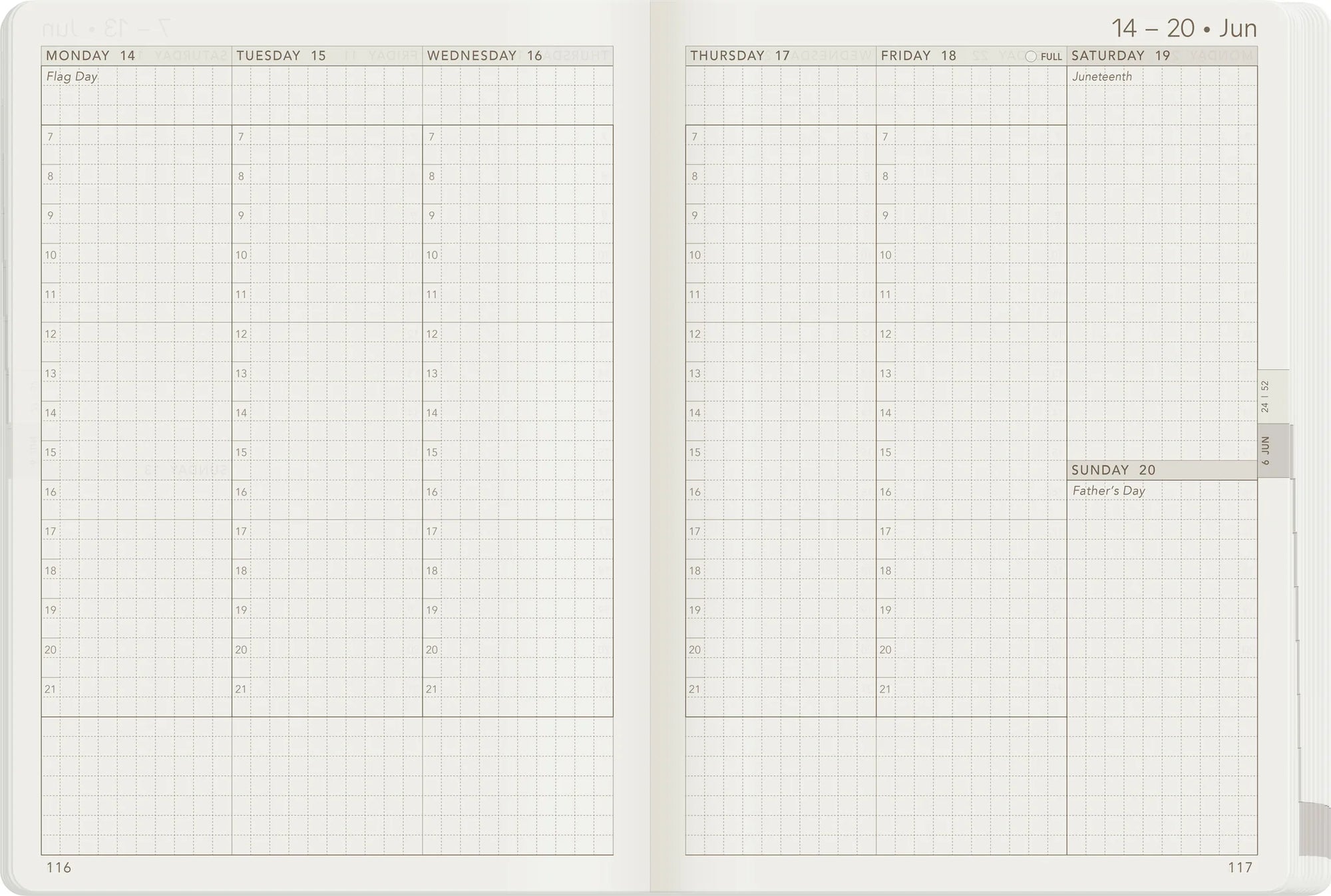 Wonderland222 B6 2027 Weekly Planner Core Stacked Weekends
