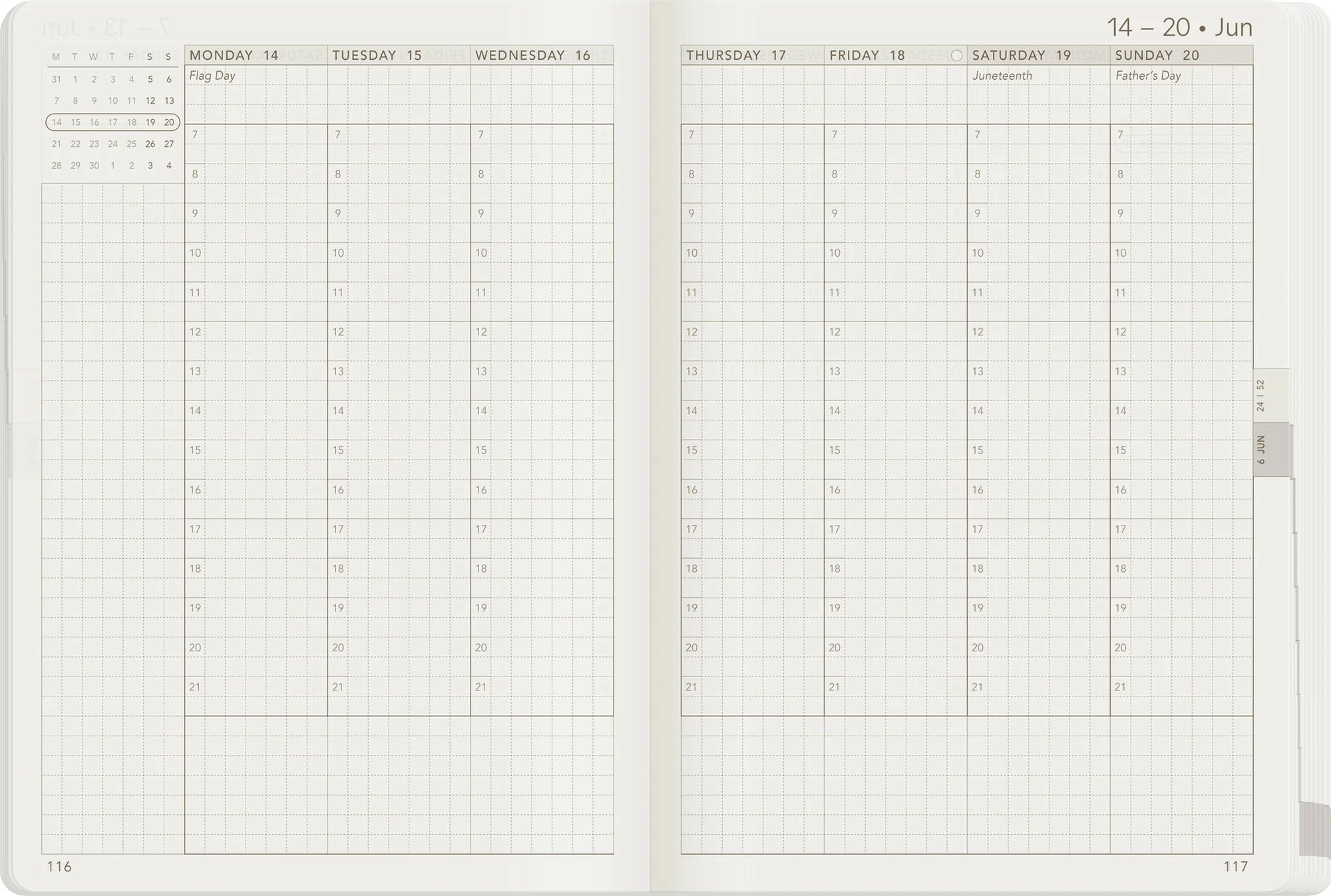 Wonderland222 B6 2027 Weekly Planner All-in-One Unstacked Weekends