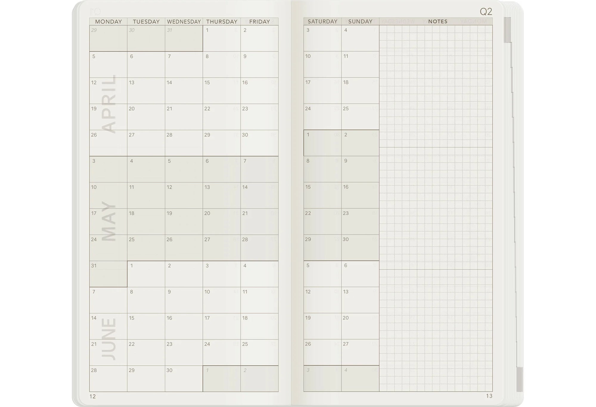 Wonderland222 W1 2027 Weekly Planner Core Stacked Weekends