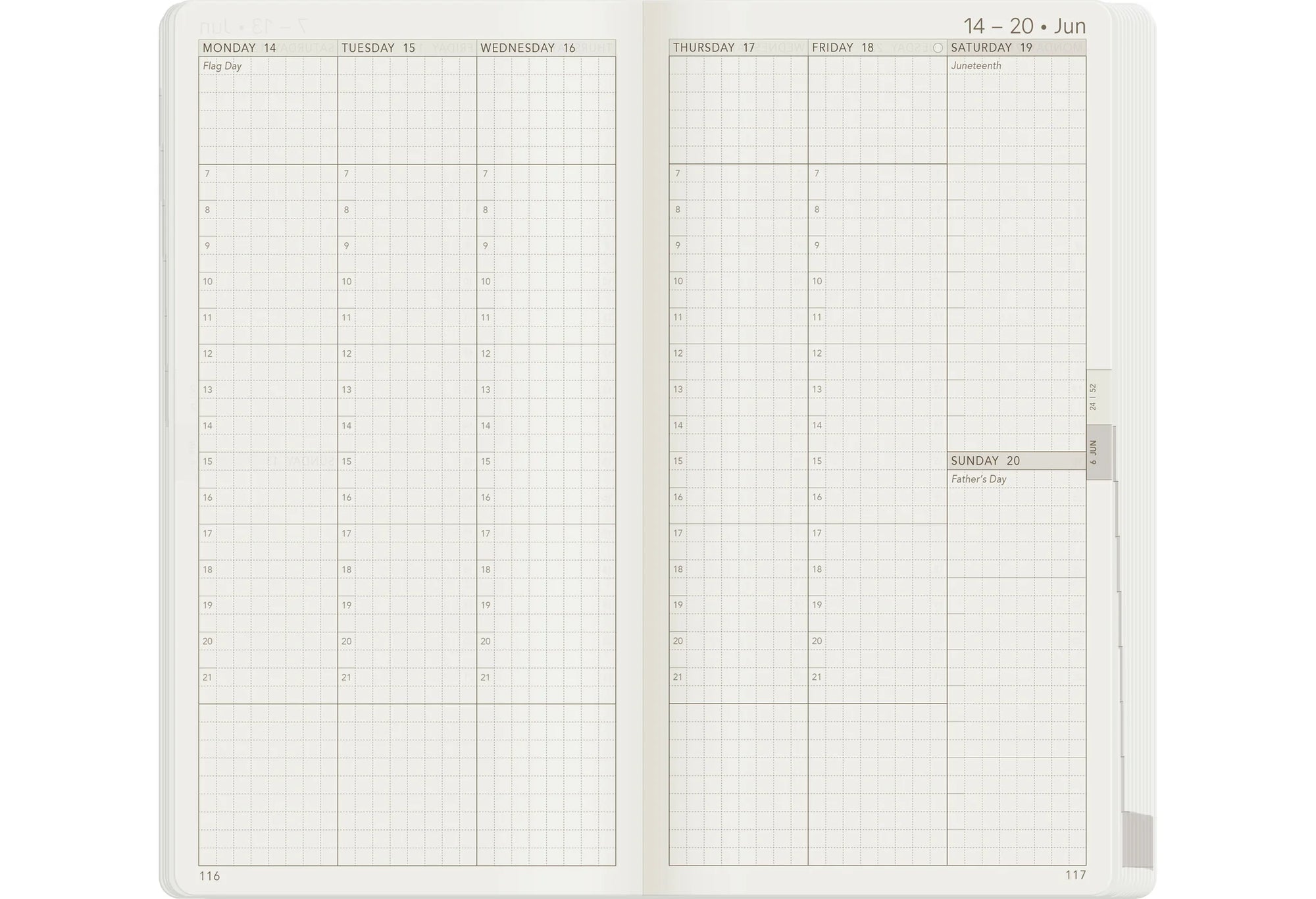 Wonderland222 W1 2027 Weekly Planner Core Stacked Weekends