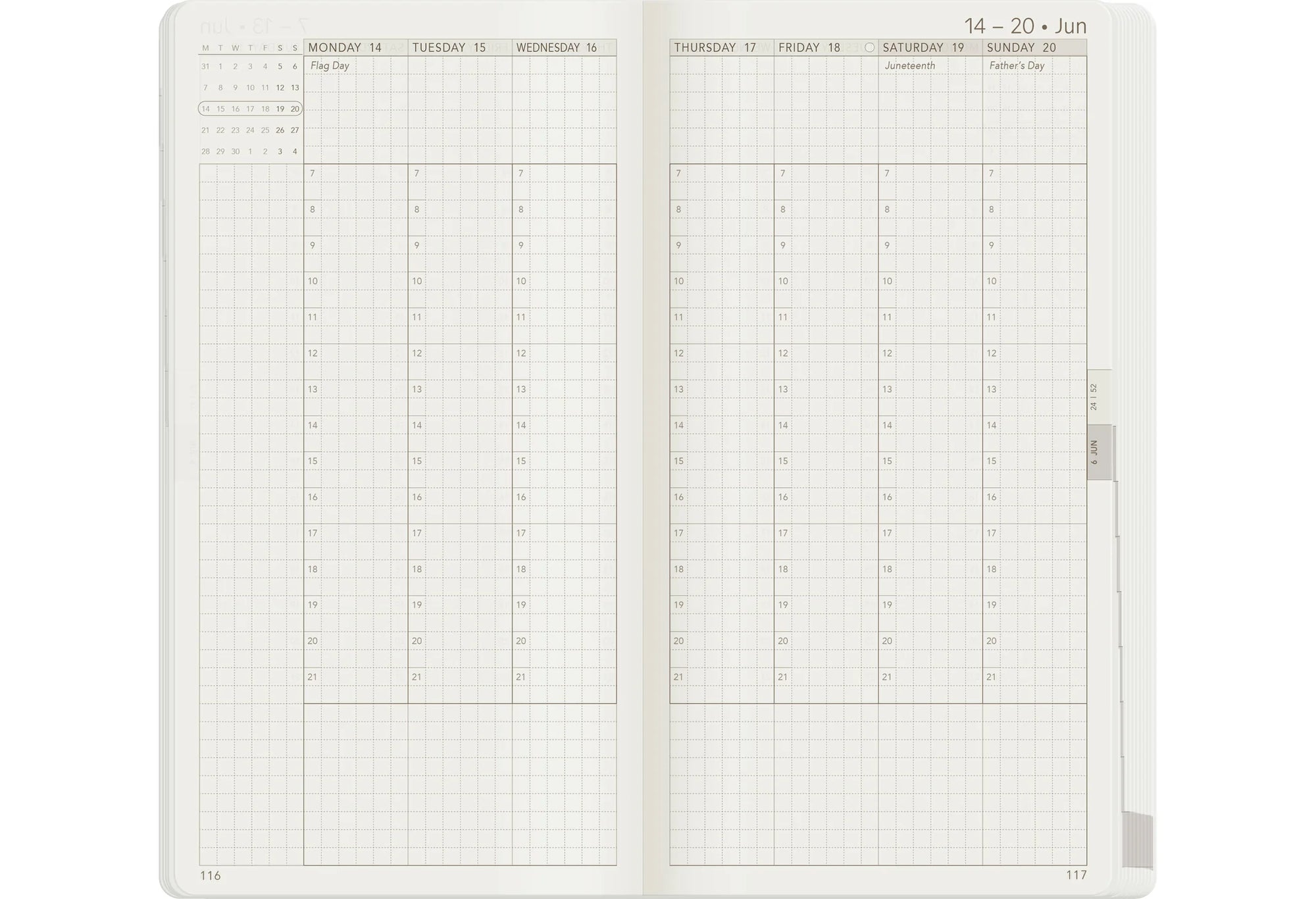 Wonderland222 W1 2027 Weekly Planner Core Unstacked Weekends