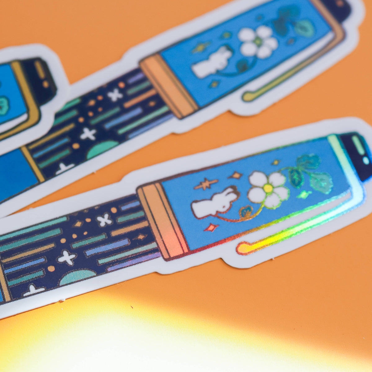 Vinyl Sticker (Holographic) Rabbit Fountain Pen