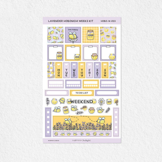 Honey Lavender Theme Hobonichi Weeks kit