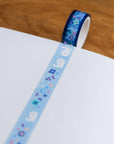 Floral White Cat PET Tape