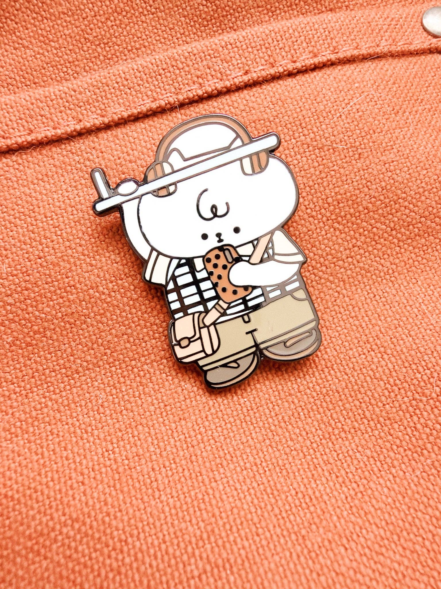 Music on the Train Enamel Pin