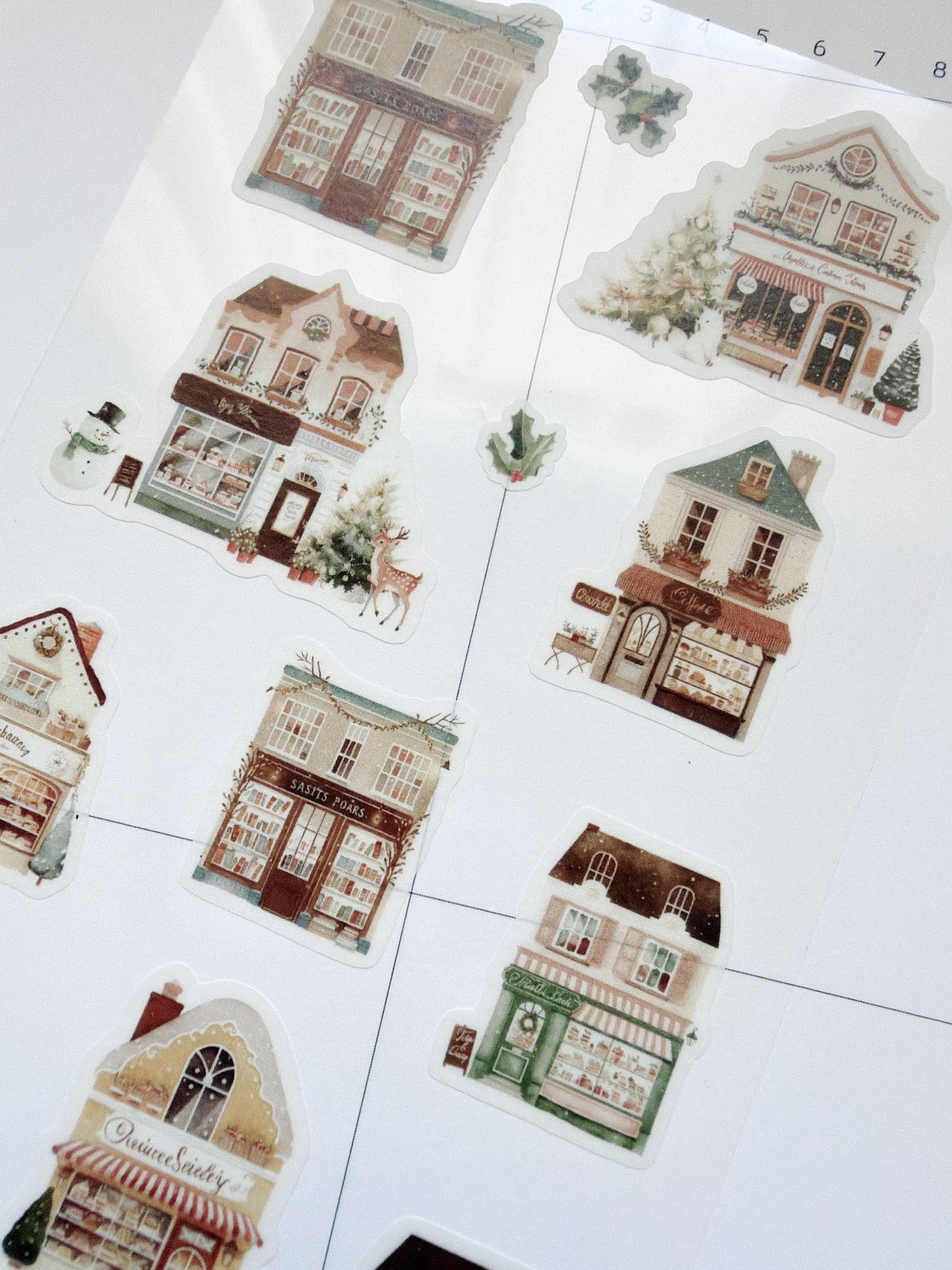 Christmas Village Washi Sticker Sheet
