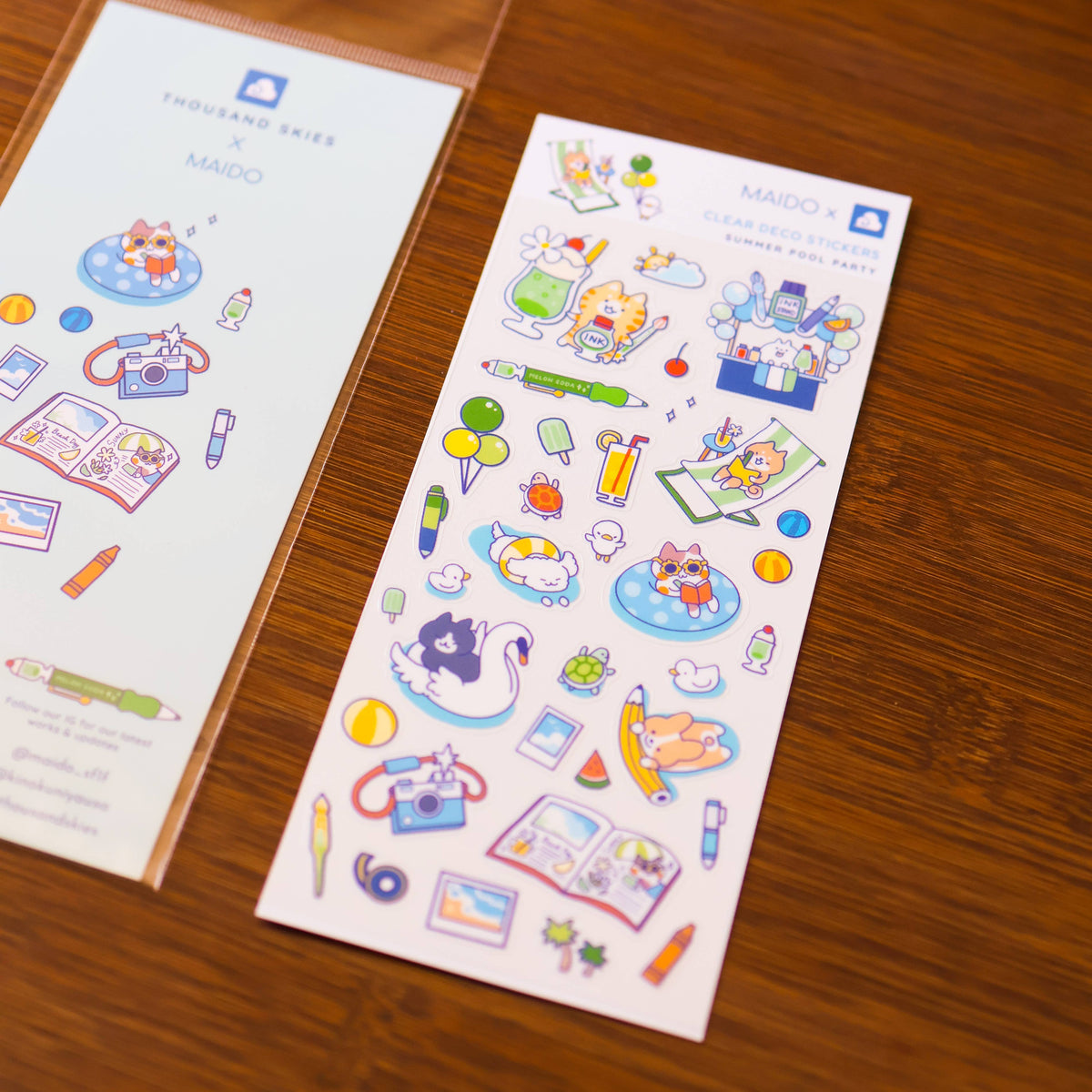 Summer Pool Party Sticker Sheet