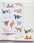 I Love Cats Sticker Sheet