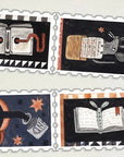 Dark Library Stamp Washi Tape