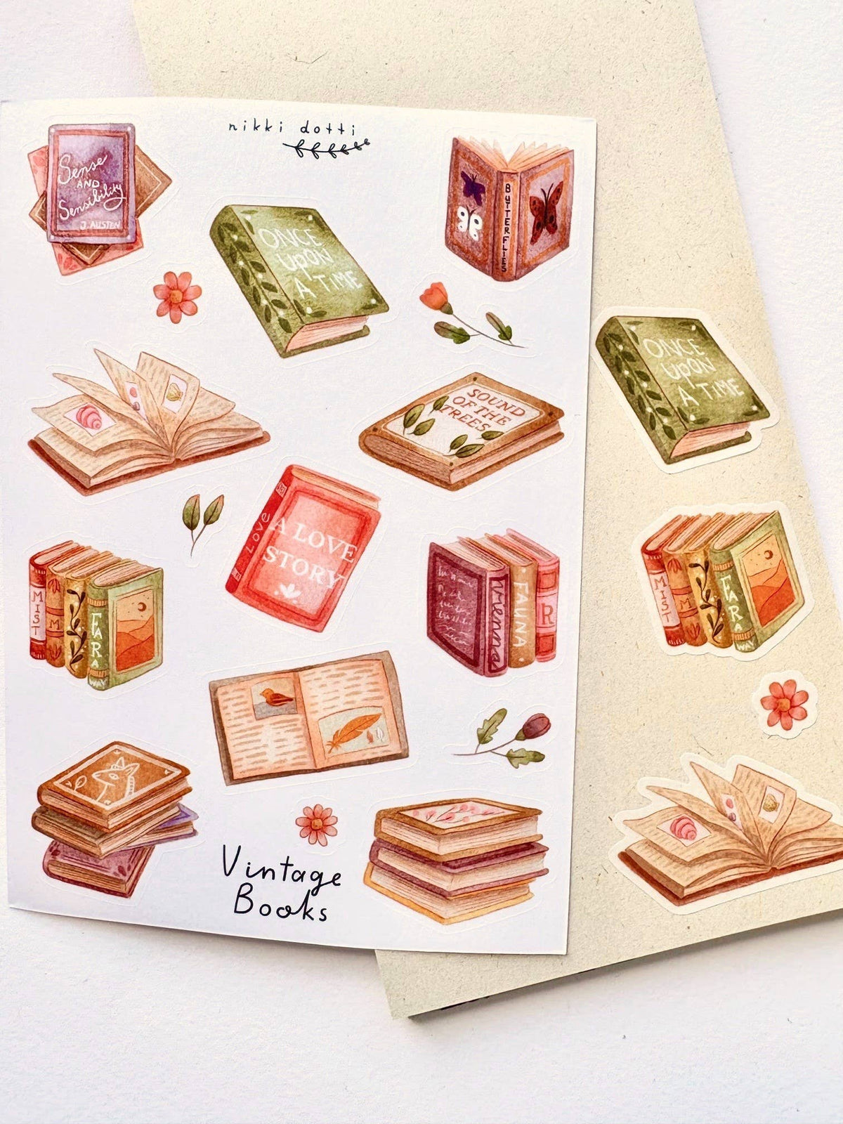 Vintage Books Sticker Sheet