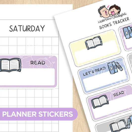 Books Tracker Planner Stickers