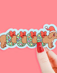 Holiday Weenie Dog Bookmark