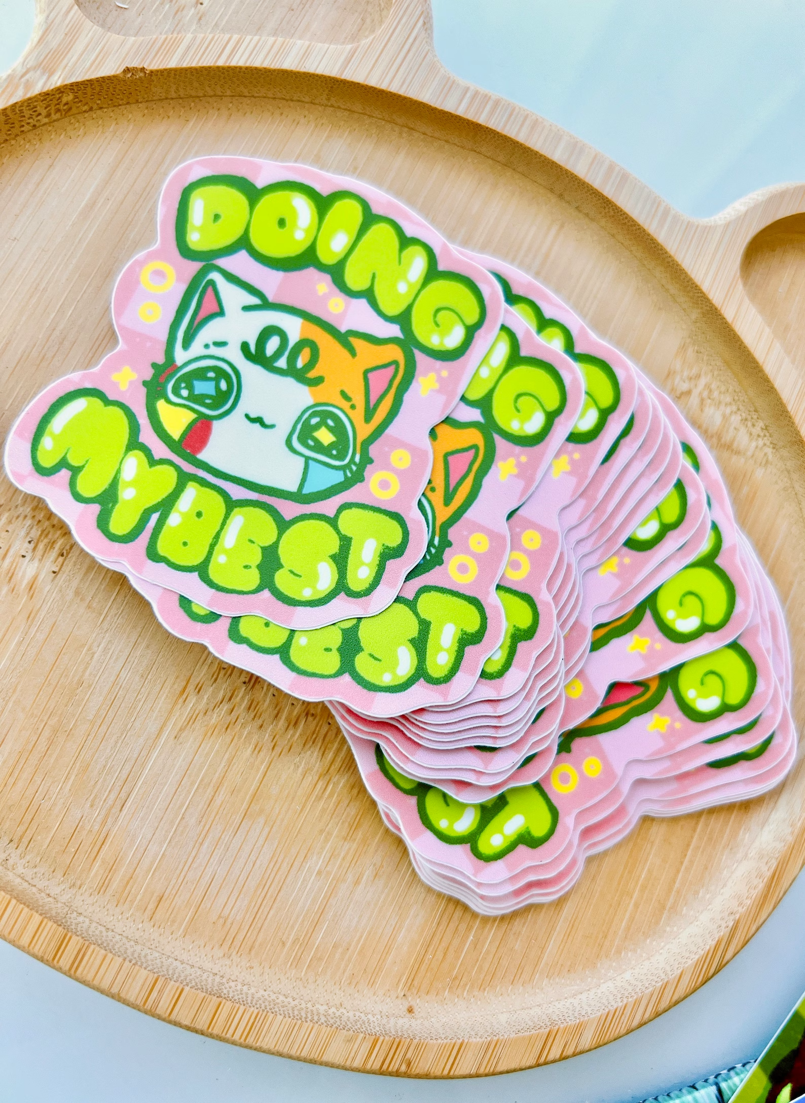 Doing My Best Cat Sticker