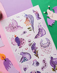 Gothic Garden Slugs Sticker Sheet
