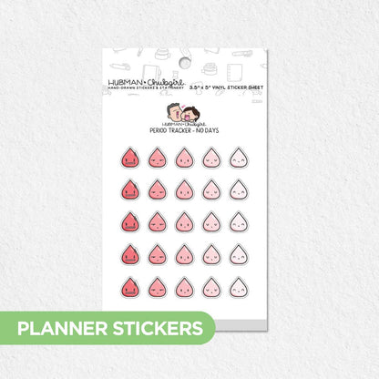 Period Tracker Planner Stickers - No days