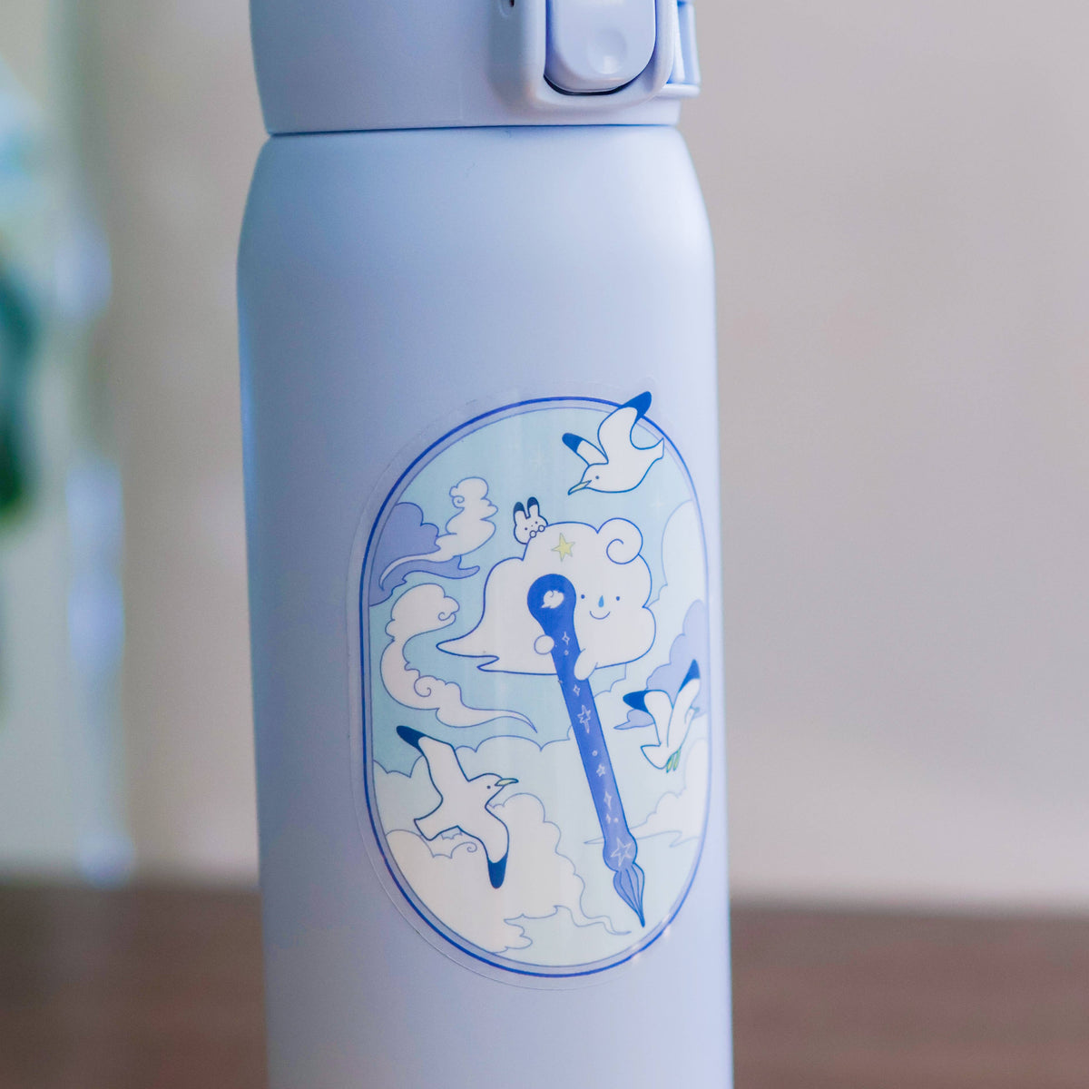 Sky Writer Glass Pen Vinyl Sticker