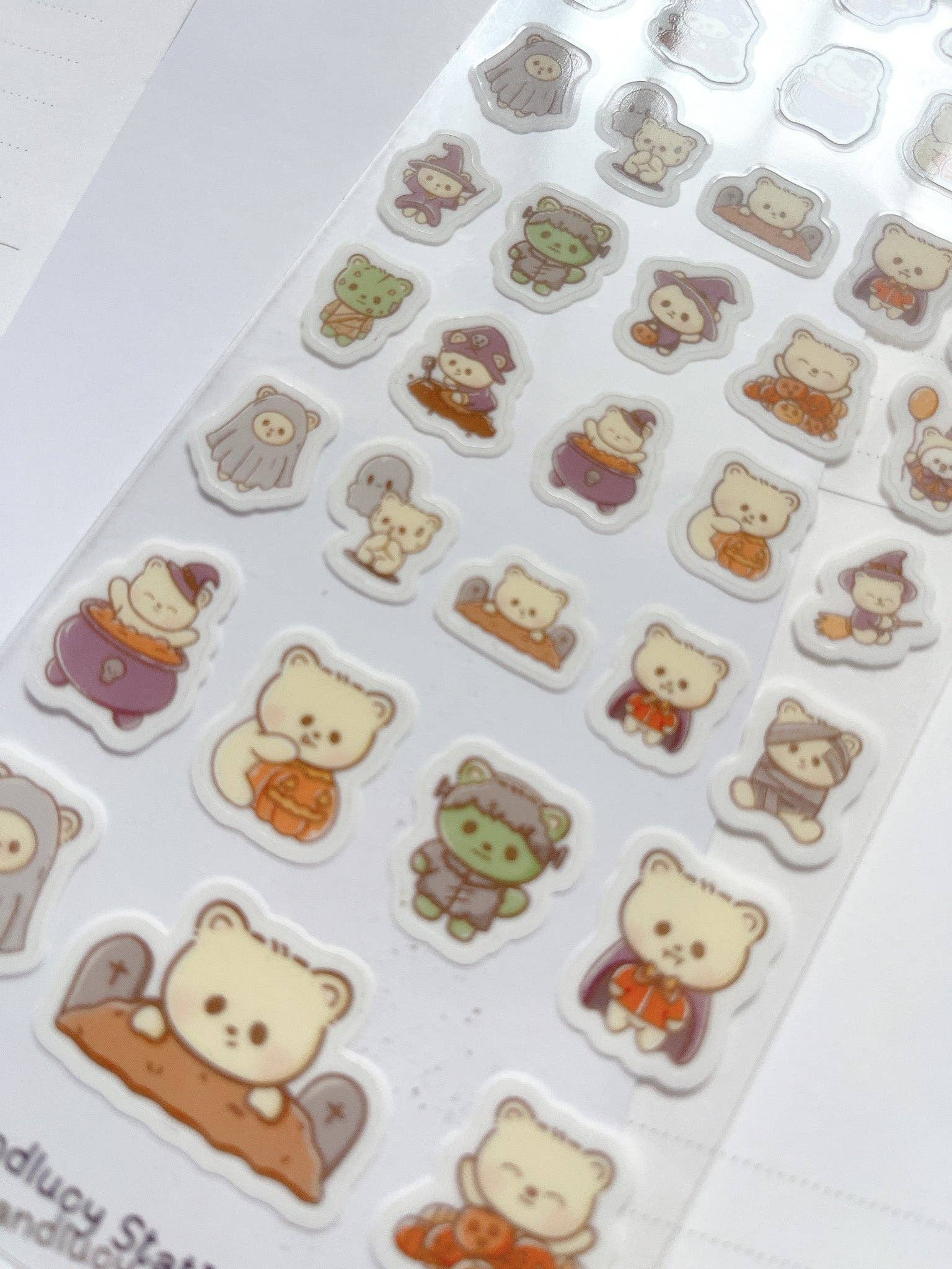 Halloween Bears Sticker Sheet