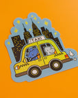 NYC Taxi Ride Holographic Vinyl Sticker