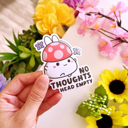 No Thoughts Head Empty Vinyl Sticker