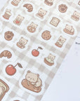 Kuma and Her Bakery Sticker Sheet