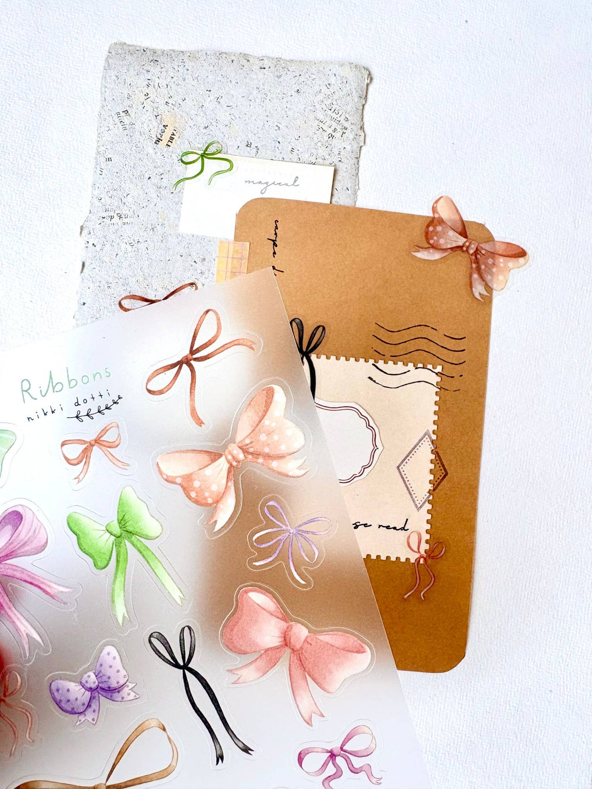 Ribbons Clear Sticker Sheet