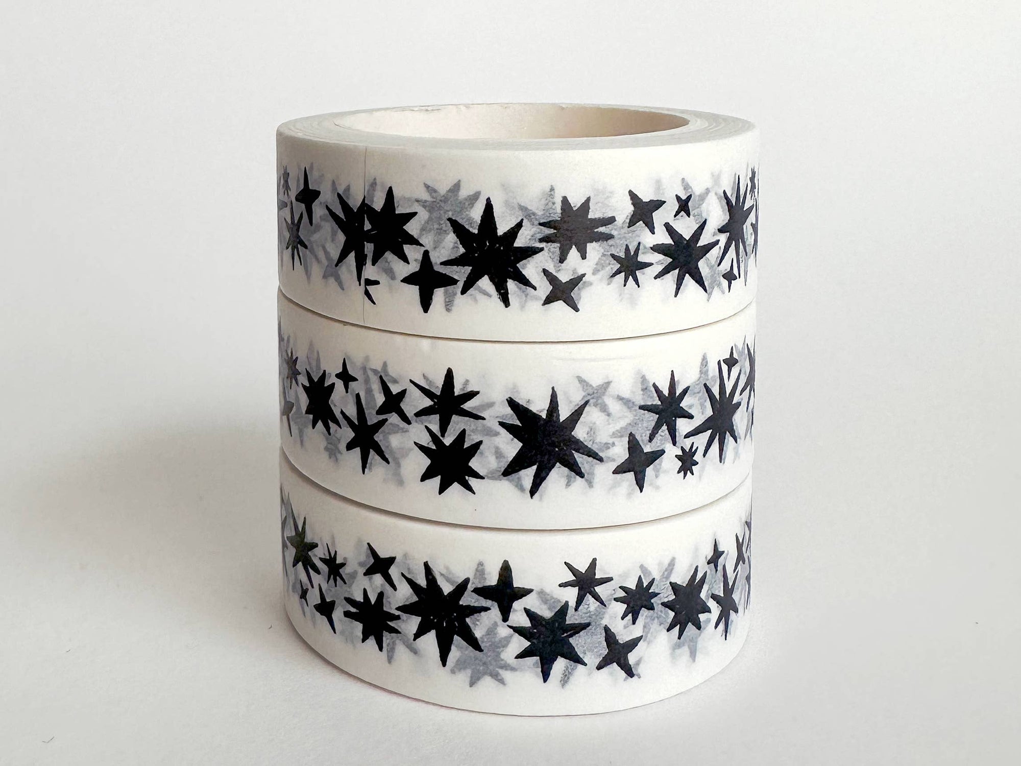 Stars Black &amp; White Pattern Washi Tape