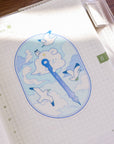 Sky Writer Glass Pen Vinyl Sticker