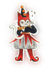 Jester Cat B Sticker Medieval Animal 