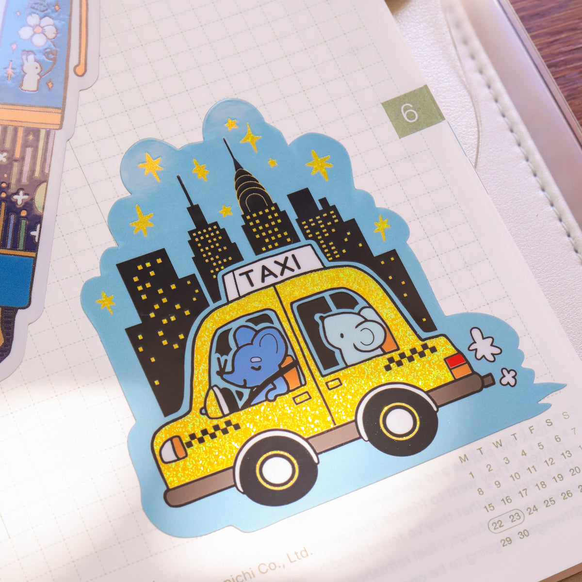 NYC Taxi Ride Holographic Vinyl Sticker