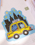 NYC Taxi Ride Holographic Vinyl Sticker