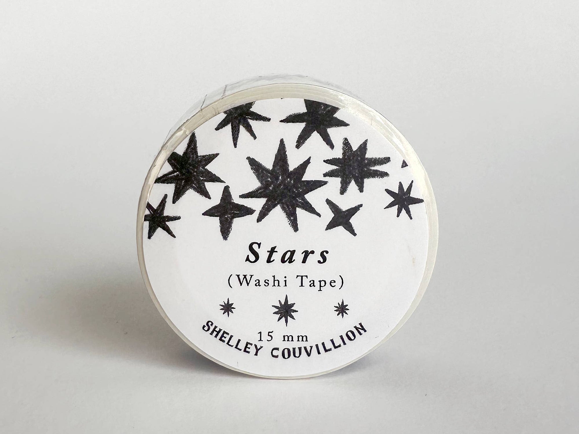 Stars Black &amp; White Pattern Washi Tape