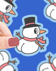 Cheerful Snowman Vinyl Sticker