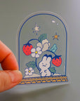 Strawberry Garden Dome Transparent Vinyl Sticker