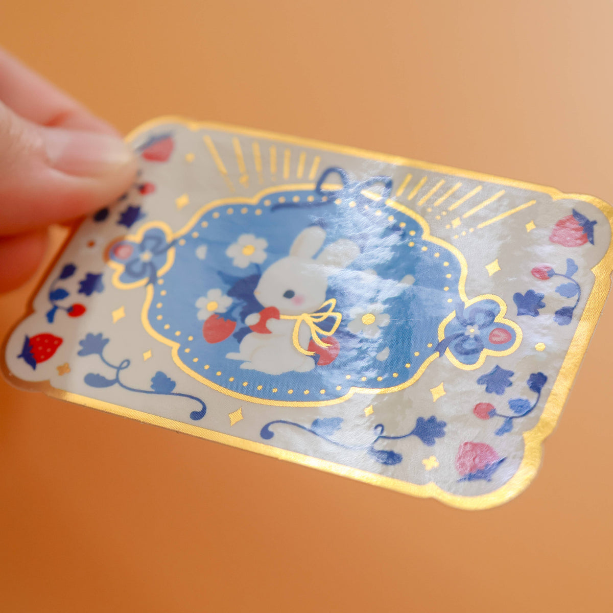 Strawberry Harvest Holographic Vinyl Sticker